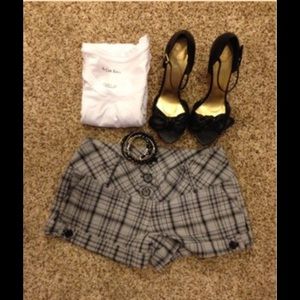 Grey and Black Shorts